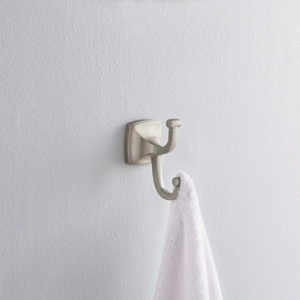 Delta Amaya Double Towel and Robe Hook in Brushed Nickel