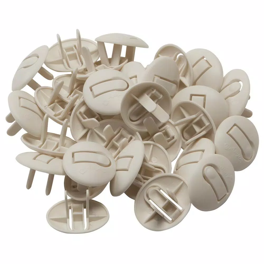 Safety 1st Press Tab Outlet Plug Protectors, White, 36-Pack