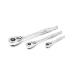 Husky 3-Piece 144-Tooth Pro Access Ratchet Set, 1/4 in., 3/8 in., and 1/2 in. Drive thumbnail 1