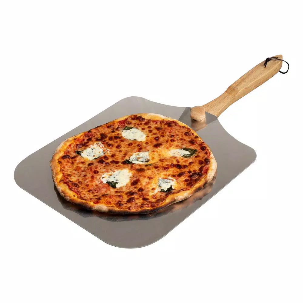 Honey-Can-Do 14 in. x 16 in. Aluminum Foldable Pizza Peel with Wood Handle