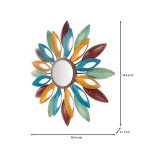 StyleWell Sunburst Art Deco Multi-Colored Metal Accent Mirror, 25.5 in. Diameter thumbnail 2
