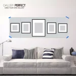 Pinnacle Gallery Solutions 5-Piece Walnut Wood Picture Frame Wall Kit thumbnail 7