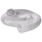 POWERTEC 6 in. x 5 ft. Clear PVC Flexible Dust Collection Hose with Steel Wire Reinforcement thumbnail 1