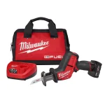 Milwaukee M12 FUEL 12V Brushless Cordless HACKZALL Reciprocating Saw & Right Angle Drill Kit thumbnail 4