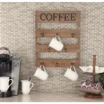 LITTON LANE Traditional Coffee Wood and Metal Wall Hook Sign, 15 x 19 in. thumbnail 1