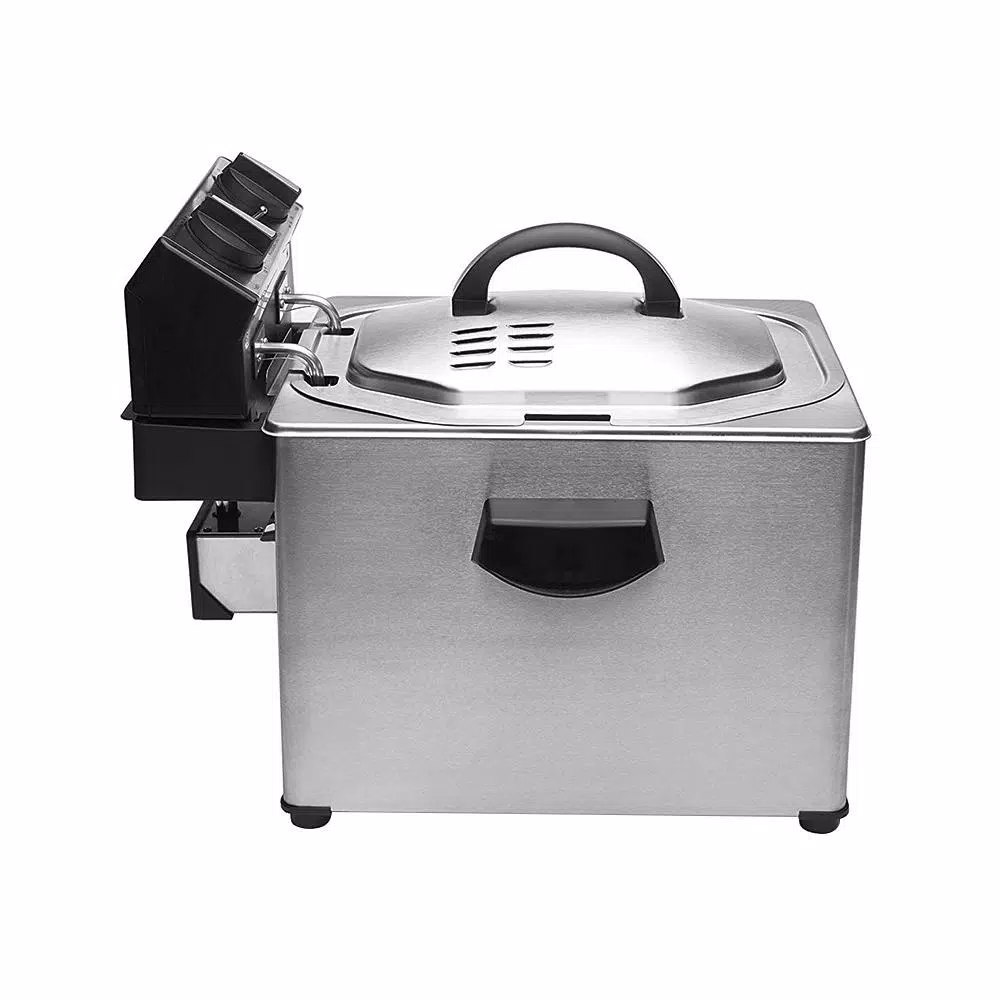 Cuisinart CDF-500 Extra-Large Rotisserie Deep Fryer and Steamer, 5.3 Qt, 1800W