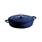 Tramontina Gourmet 4 Qt. Enameled Cast Iron Braising Pan with Lid thumbnail 4