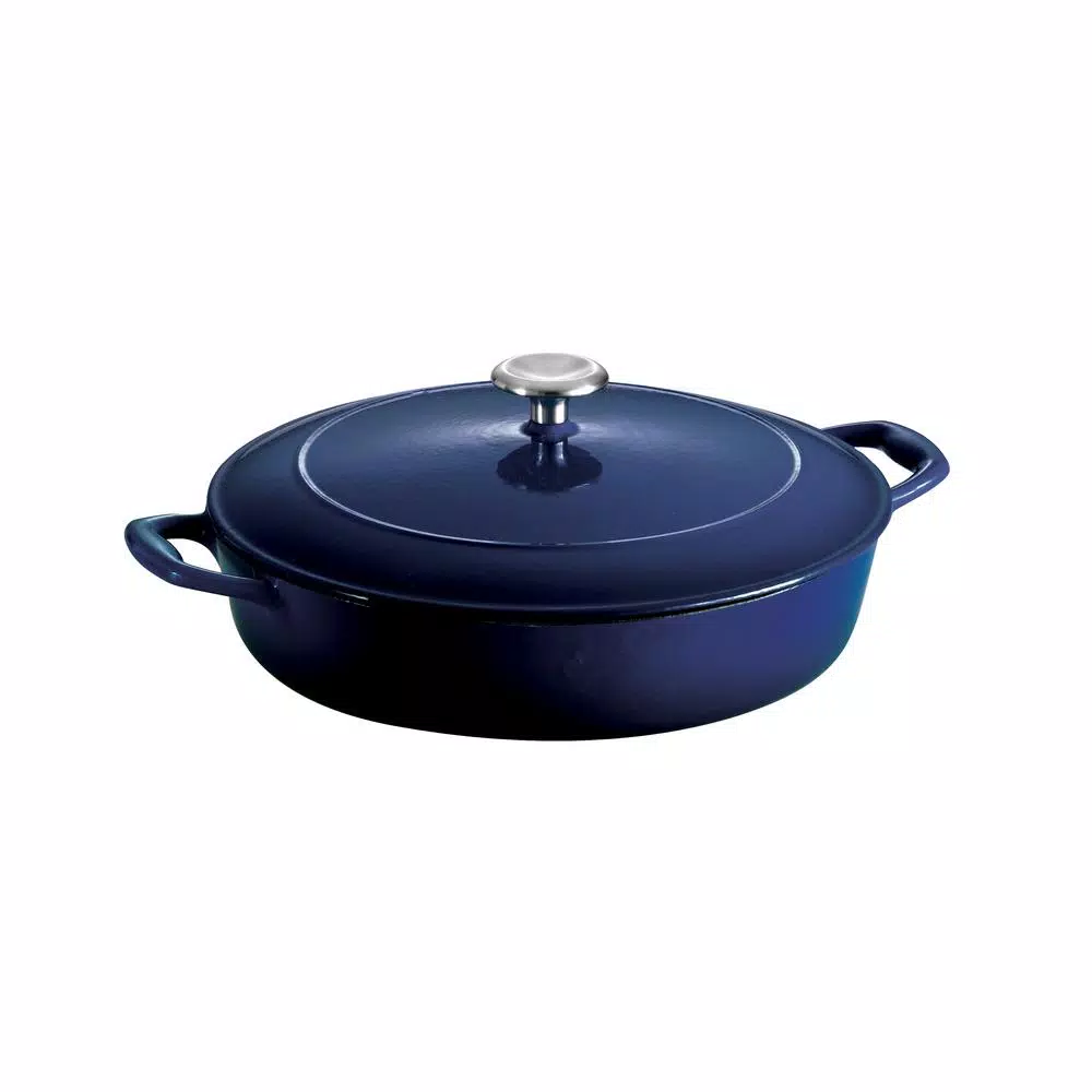 Tramontina Gourmet 4 Qt. Enameled Cast Iron Braising Pan with Lid