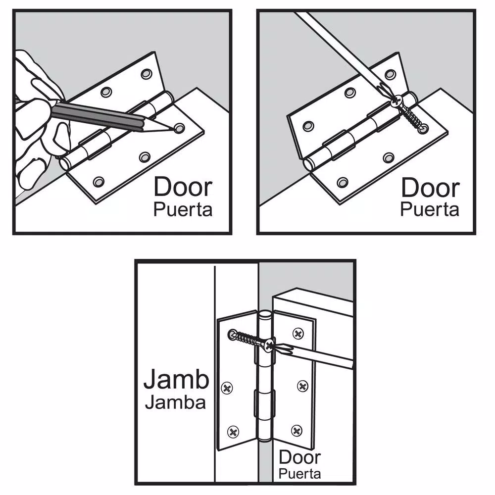 Everbilt 3.5 in. Galvanized Broad Utility Butt Hinge