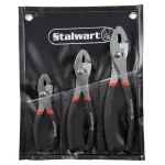 Stalwart 3-Piece Utility Slip Joint Plier Set with Storage Pouch thumbnail 2