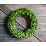 Unbranded 24 in. Preserved Boxwood Wreath - Classic Farmhouse Greenery thumbnail 1