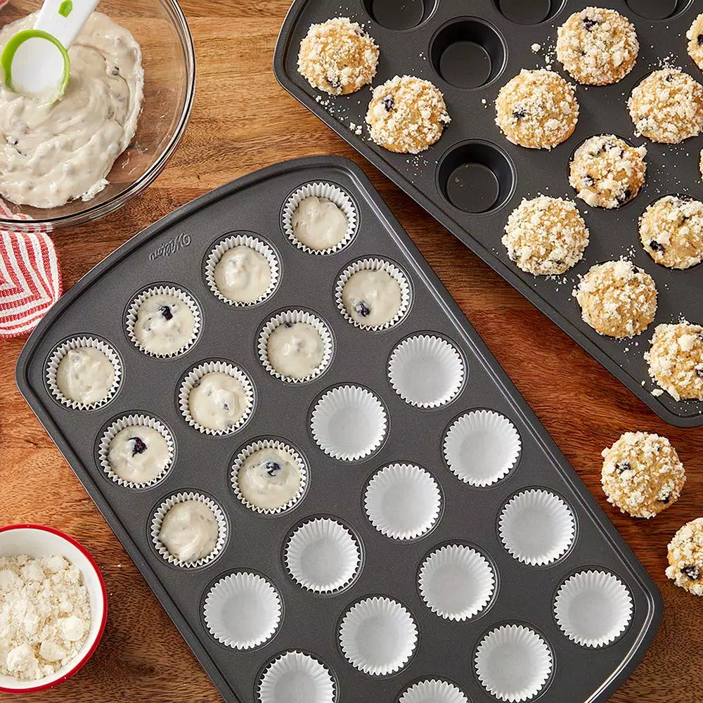 Wilton Perfect Results Premium Non-Stick Mini Muffin Pan, 24-Cup (Set of 2)