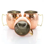 Gibson Elite 18 oz. Hammered Brass Copper Mule Mugs, 8-Piece Set thumbnail 4