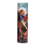 Stonebriar Collection 8 in. St. Michael LED Flameless Prayer Candle - English & Spanish thumbnail 1
