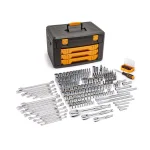 GearWrench 243-Piece 12-Point Mechanics Tool Set with 3-Drawer Storage Box thumbnail 4