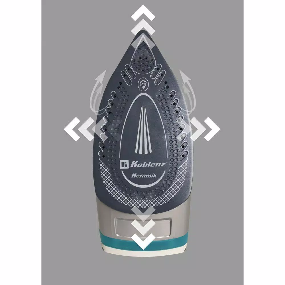 Koblenz PKK-750 SA Secure Keramik Pro Steam Iron, 1200W, Green