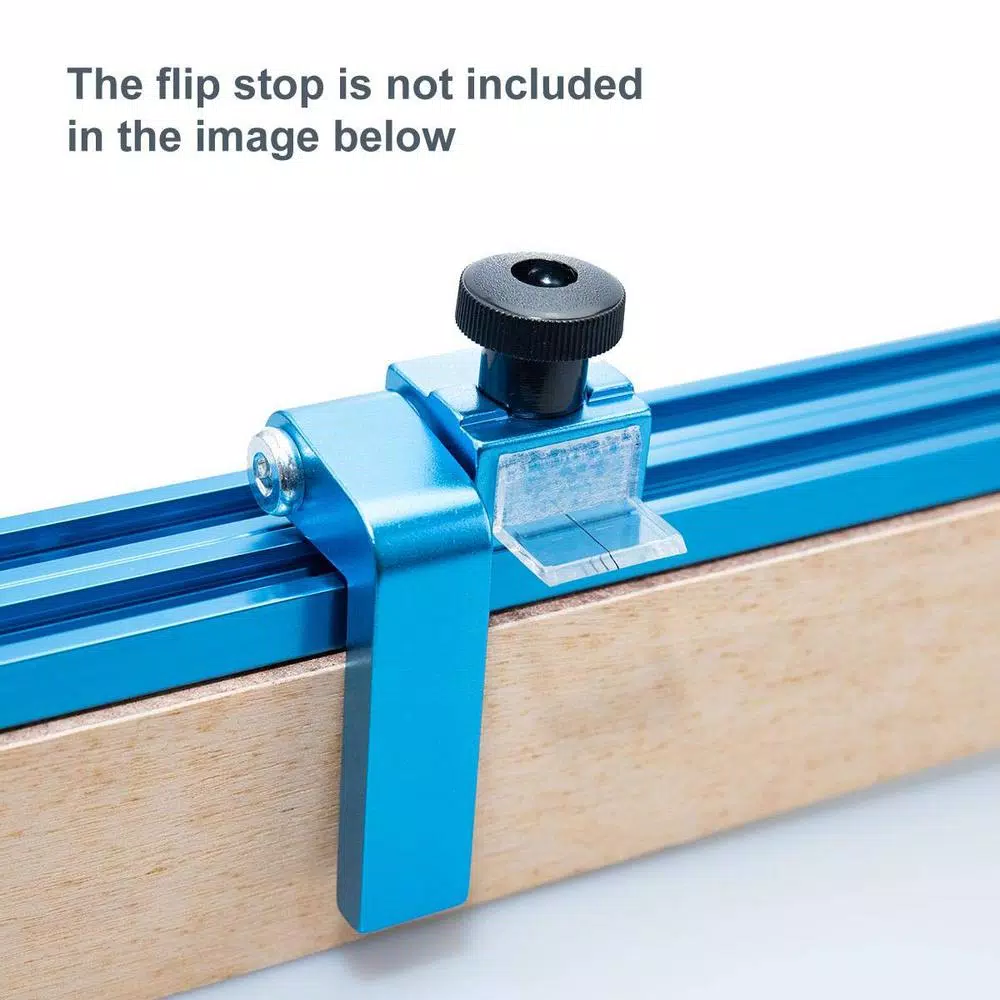 POWERTEC 36 in. Aluminum Double T-Track Fence Cap Kit with Adhesive Tape Measure and Plastic Insert