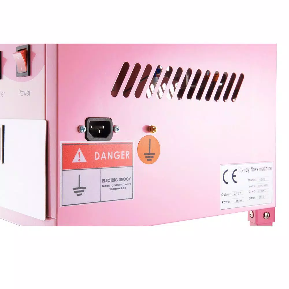 Great Northern Vortex Commercial Pink Cotton Candy Machine with Mobile Cart by Great Northern Popcorn