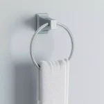 Best Value Ventura Chrome Towel Ring - Zinc Die-Cast Wall Mounted Hand Towel Holder thumbnail 2