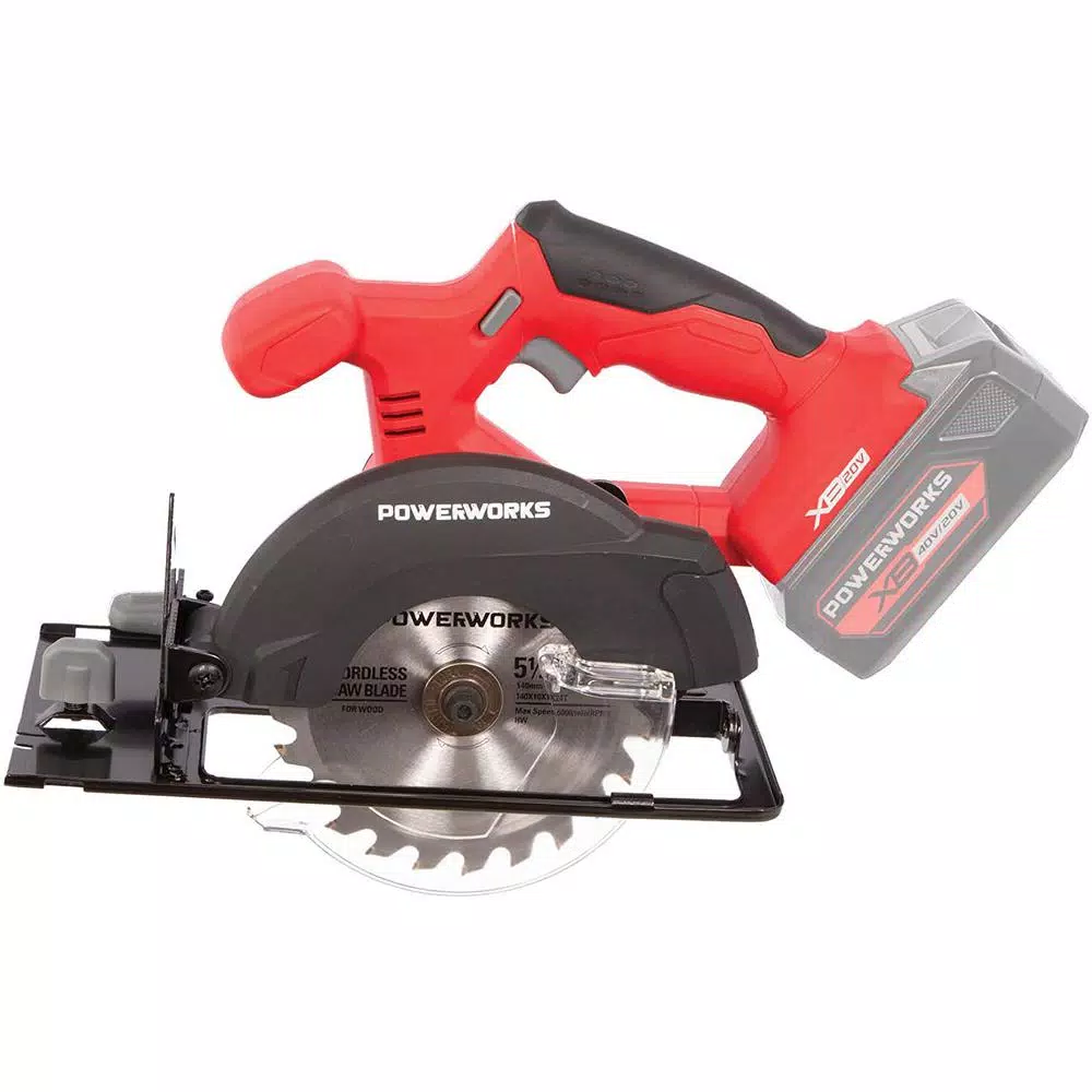 POWERWORKS 20V Cordless Brushless 5.5 in. Circular Saw, Tool Only CRG303