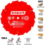 Diablo 10 in. x 12-Tooth Polycrystalline Diamond (PCD) Tipped Ultimate Flooring Saw Blade thumbnail 5