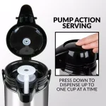 HomeCraft 12-Cup Stainless Steel Coffee Urn Dispenser, 2L Airpot Server thumbnail 7
