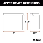 CURT 6" x 5-1/2" x 3-1/4" Breakaway Battery Case with Lockable Tab for Trailer thumbnail 3