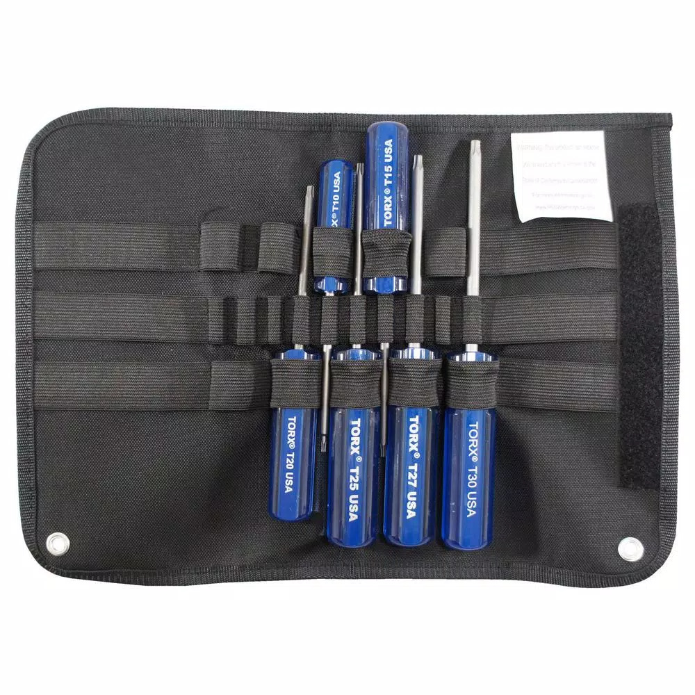 Best Way Tools 6-Piece Torx Screwdriver Set with Canvas Carrying Pouch, Star Drive