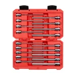 TEKTON 18-Piece 3/8 in. Drive Long Hex Bit Socket Set, 1/8 in. to 3/8 in. and 3 mm to 10 mm thumbnail 1