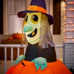 Gemmy 5.5 ft. Halloween Train Airblown Inflatable with Lights, Family Friendly Decor thumbnail 4