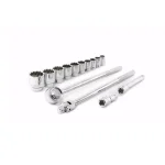 Crescent 30-Piece 3/8 in. Drive SAE/Metric Mechanics Tool Set with Standard and Deep Sockets thumbnail 1