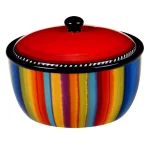 Certified International Sierra 8.25 in. Multicolored Earthenware Bean Pot thumbnail 1
