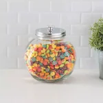 Unbranded 91 oz. Large Clear Glass Candy Jar with Stainless Steel Lid thumbnail 5