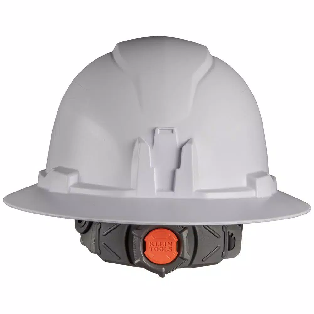Klein Tools White Full Brim Non-Vented Hard Hat, Class E Type 1