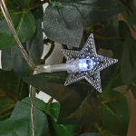 LUMABASE Battery Operated LED Star String Lights, Cool White, 8 ft. (Set of 2) thumbnail 2