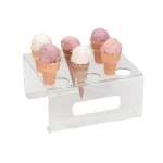 Unbranded Clear Acrylic 9-Section Cone Stand for Cake and Sugar Cones thumbnail 2