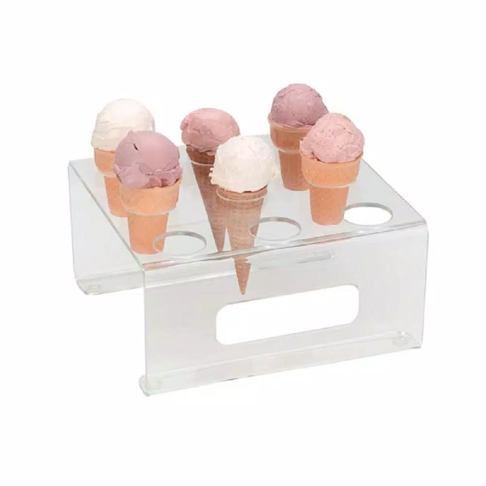 Unbranded Clear Acrylic 9-Section Cone Stand for Cake and Sugar Cones