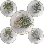 Certified International Fresh Herbs Multi-Colored Ceramic Pasta Bowl Set, 5-Piece thumbnail 1