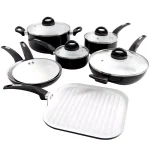 Oster Herstal 11-Piece Aluminum Ceramic Nonstick Cookware Set, Black thumbnail 1