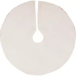 VHC Brands 21 in. Let It Snow Apple Red & Almond Farmhouse Christmas Mini Tree Skirt thumbnail 2