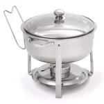 Oster Gibson Home Langston 6-Piece Stainless Steel 4.5 Qt. Round Chafing Dish Set thumbnail 1