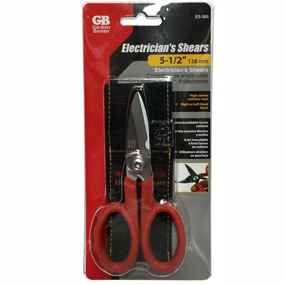 Gardner Bender Premium Electrician Scissors, Stainless Steel Cutting Pliers