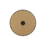 LITTON LANE 32 in. Round Rustic Black Iron and Wood Antique Roman Numeral Wall Clock thumbnail 3