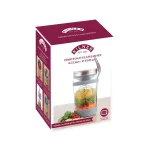 Kilner All In 1 Food To Go Set - 17 oz Wide Mouth Glass Jar with Silicone Garnish Pot & Spork thumbnail 2