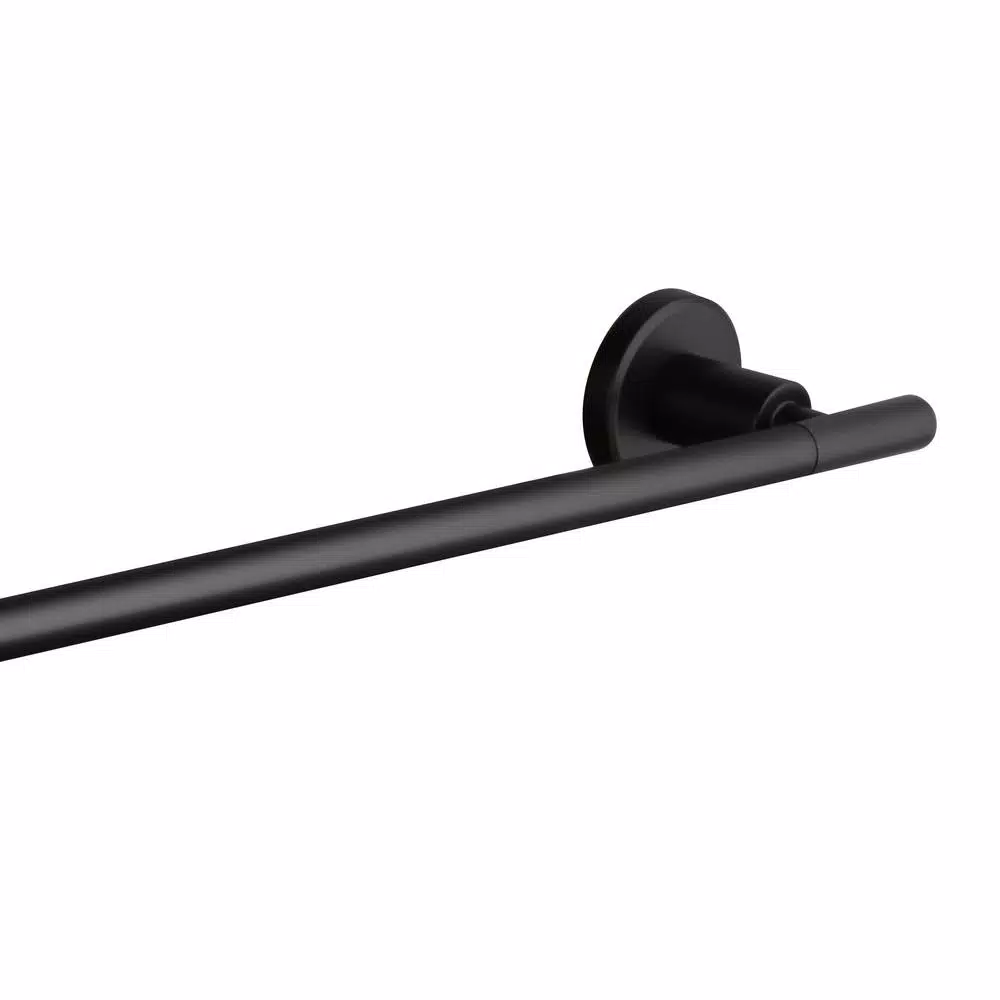 Glacier Bay Menlo 24 in. Single Towel Bar, Matte Black