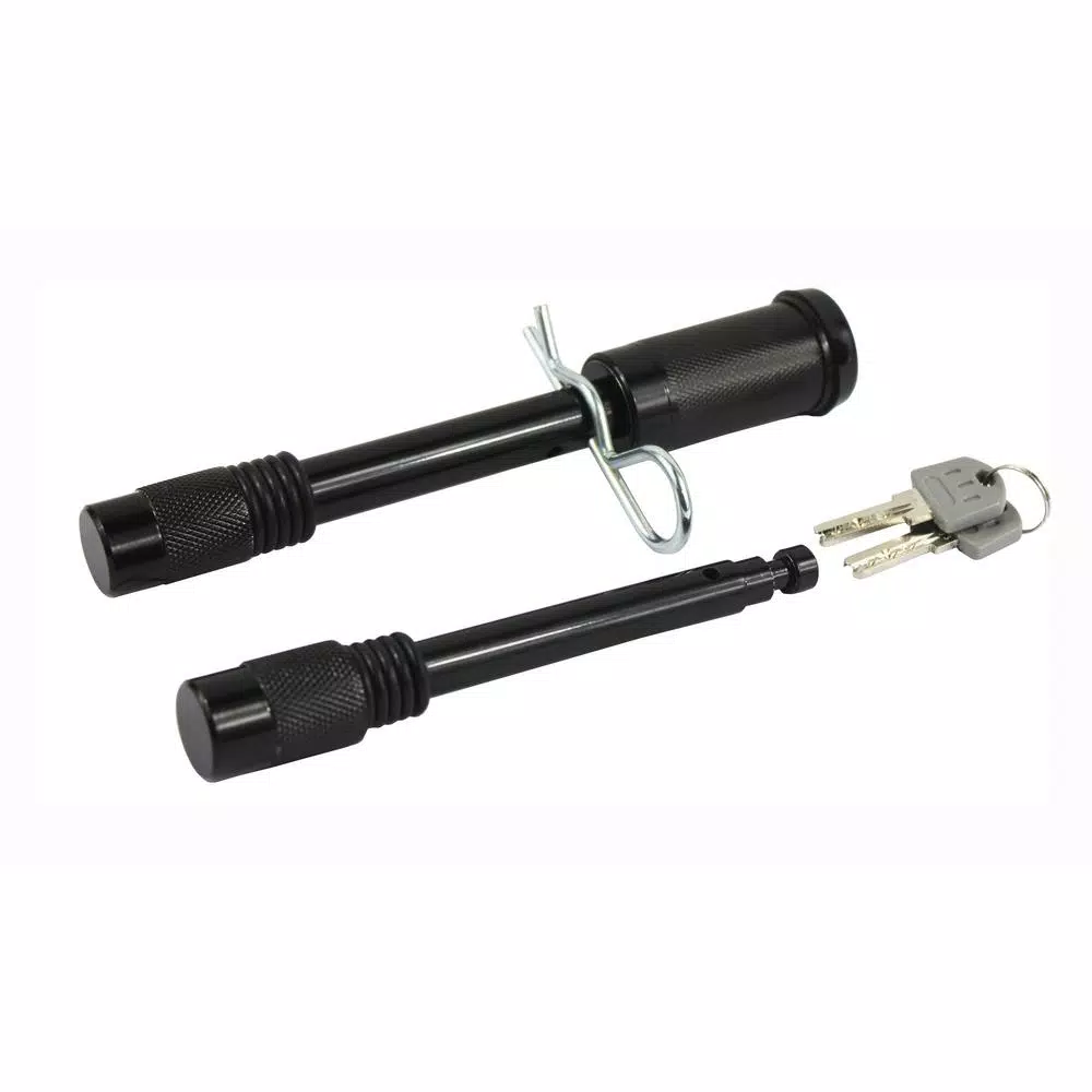 MaxxHaul Hitch Pin Lock Set - 5/8 in. & 1/2 in. Diameter Anti-Rattle Trailer Pins for Class I-V Hitches