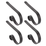 Original MantleClip MantleClip Steel Matte Black Stocking Holders, 2.5 in. (4-Pack) thumbnail 1