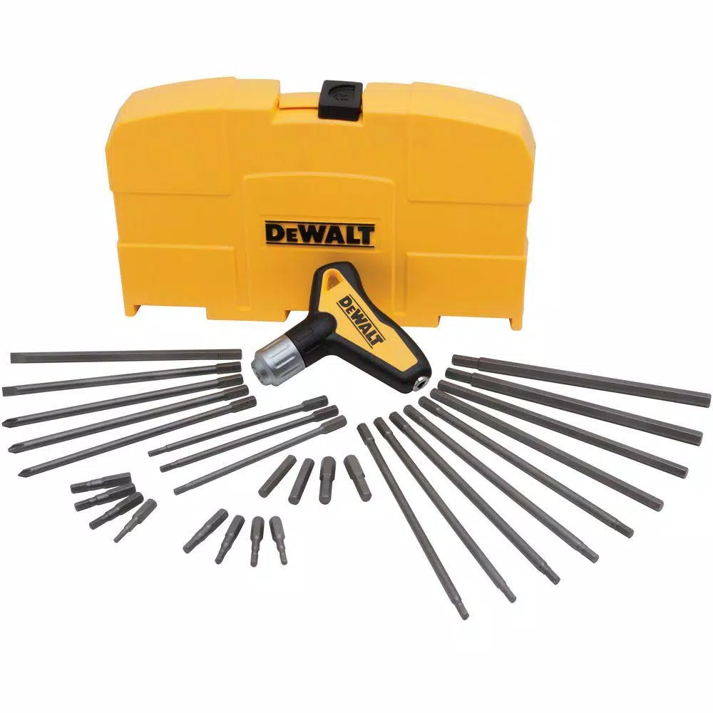 DEWALT 31-Piece Ratcheting T-Handle Hex Key Set, SAE and Metric