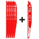 Diablo Demo Demon 9 in. Nail-Embedded Wood Reciprocating Saw Blades, 6/12 TPI, 6-Pack thumbnail 1