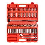 TEKTON 52-Piece 1/2 in. Drive Metric 6-Point Socket and Ratchet Set thumbnail 1